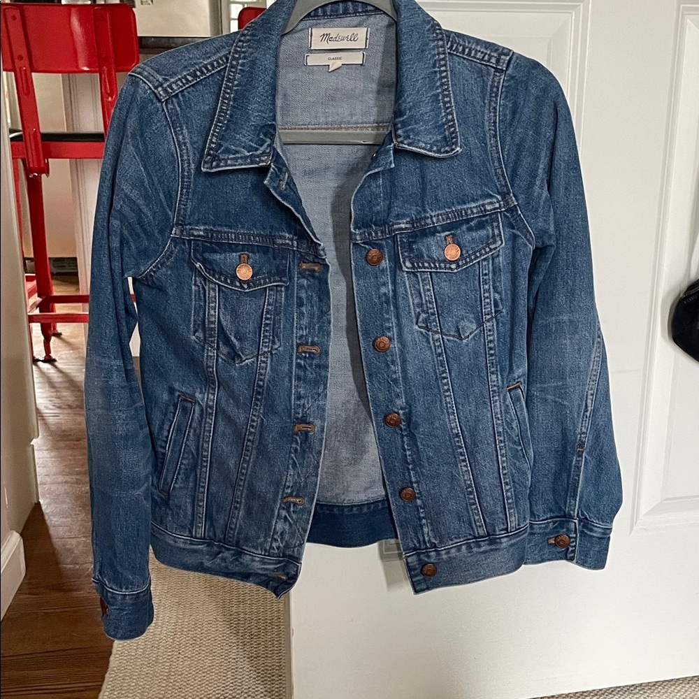 Madewell Dark Blue Denim Trucker Jacket